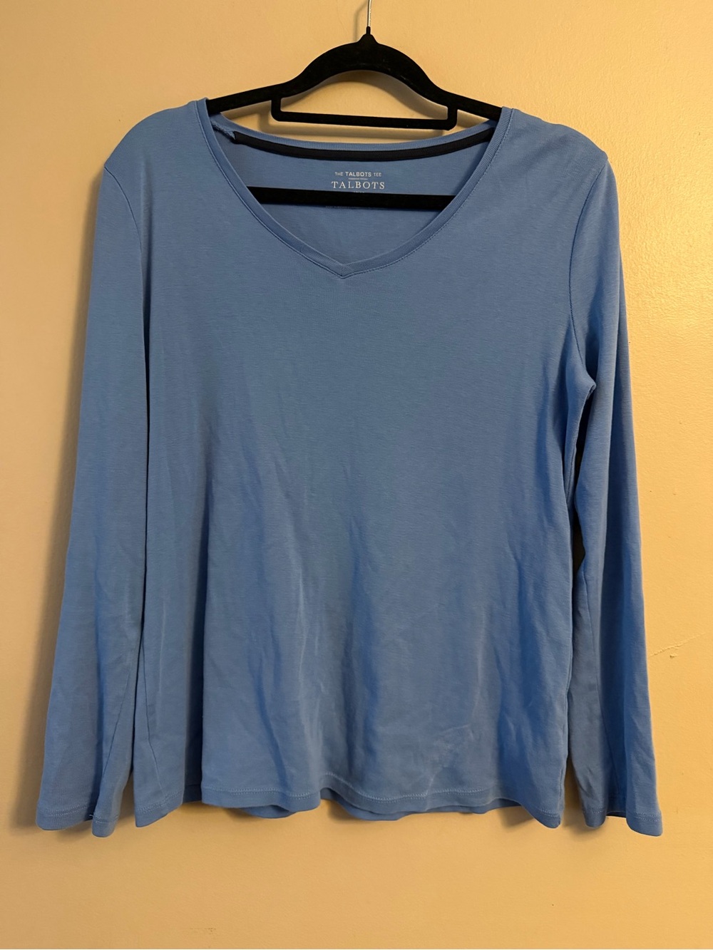Talbots Sky Blue V-Neck Long Sleeve Tee